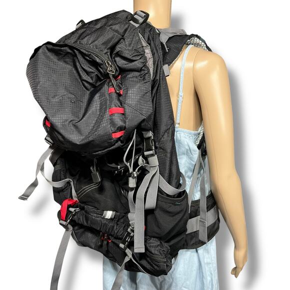 Ozark Trail 45L Montpelier Hiking Travel Backpack Hydration Compatible Black Red - Picture 7 of 12